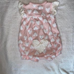 Carter's Short Sleeve Heart Romper